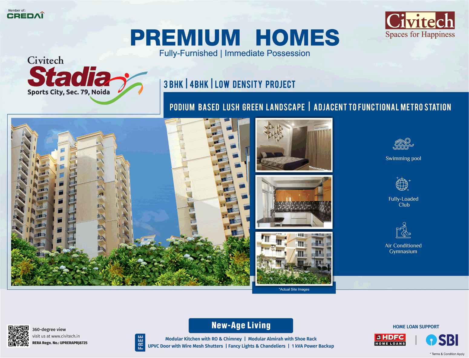 Civitech Stadia fully-furnished premium homes in Sector 79, Noida Update